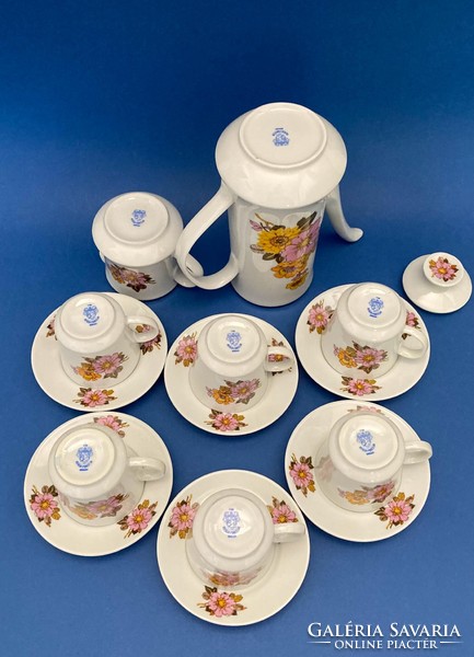 Lowland showcase coffee set with dahlia pattern floral