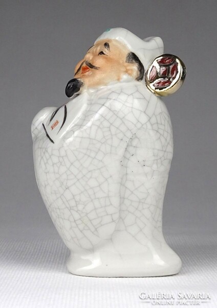 1J502 Régi hibátlan kínai férfi porcelán figura 10 cm