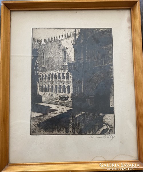 Béla Krón: Venetian etching