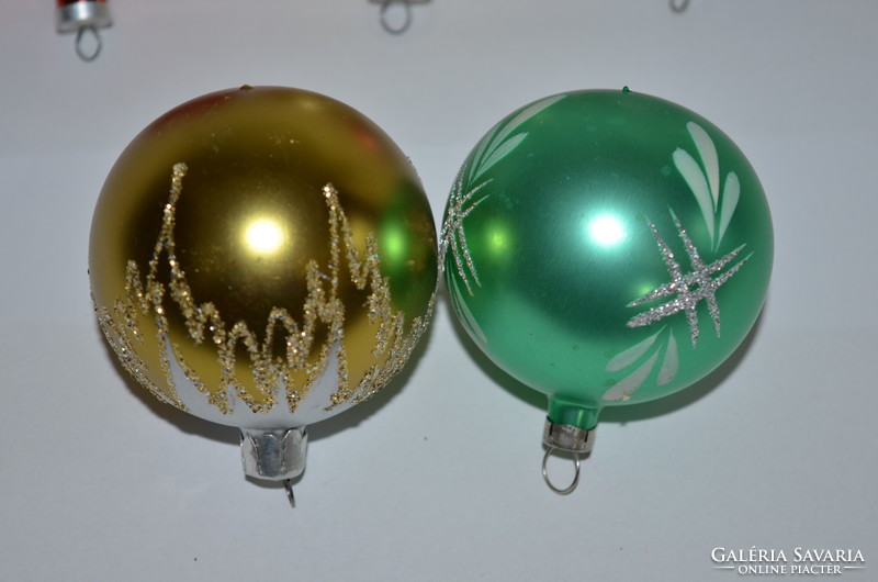 5 pcs old glass Christmas tree ornaments