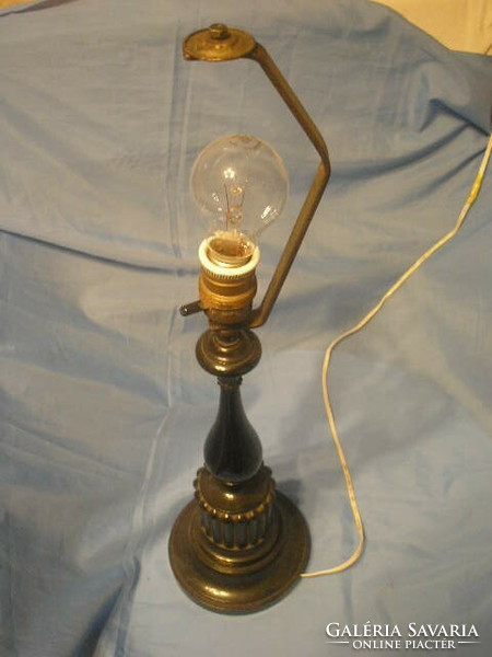 N 40 Art Nouveau huge 62 cm rare custom working lamp with rare switch copper + cartilage socket