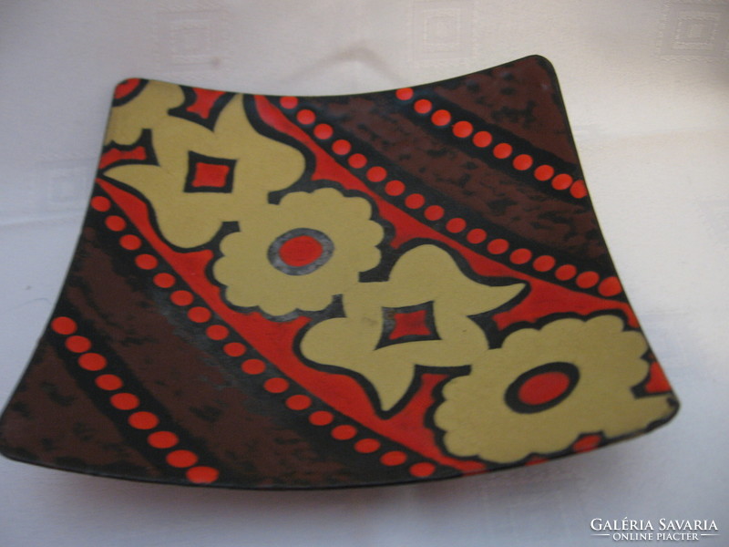 Retro fire enamel bowl, platter