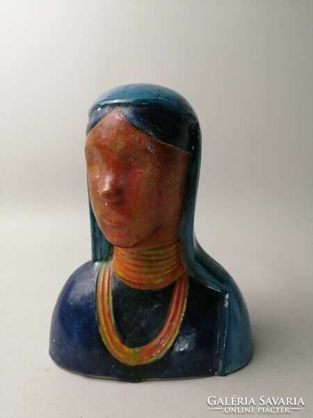Marked ceramic bust