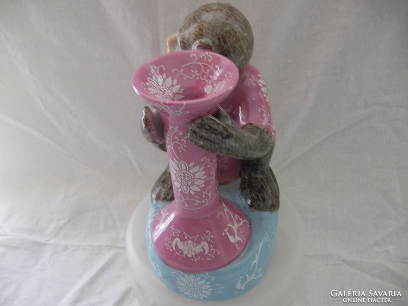 Kookai maison ceramic monkey figure candle holder