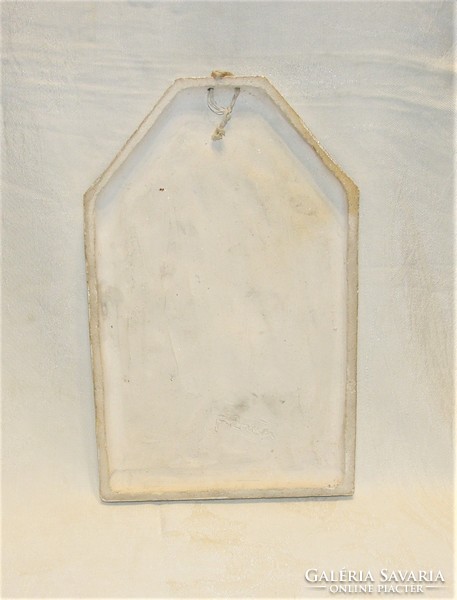 Kerámia Falikép - Jelzett F. Zauer - 30 X 19 cm