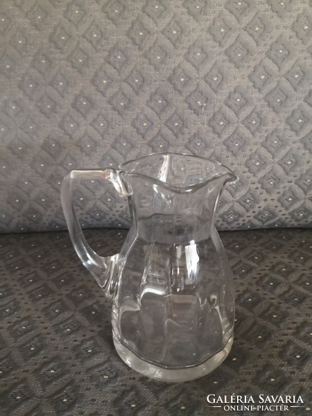 Special antique glass jug with level indicator