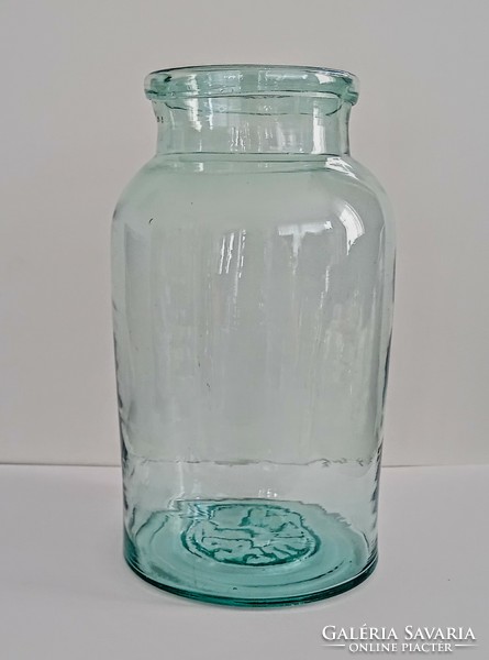 Türkiz színű befőttes huta üveg 3 literes