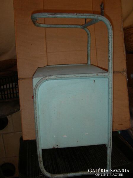 Old hospital iron bedside table