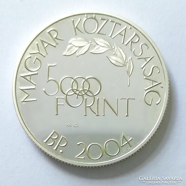 2004 Ezüst 5000 Forint XXVIII. Nyári Olimpiai játékok. UNC. (No: 22/152.)