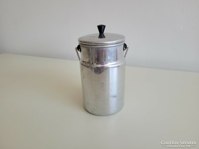Old retro 1 l aluminum milk jug candlestick jug