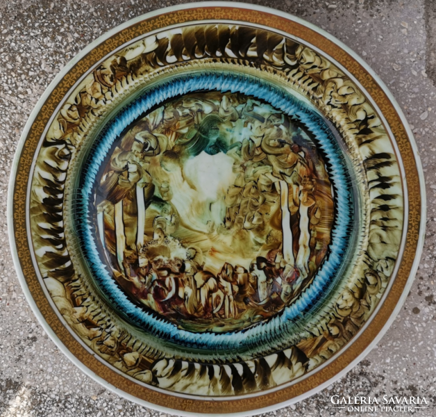 Alföldi fali tányér egyedi festéssel