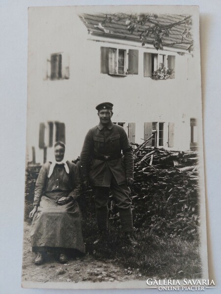 Old postcard photo postcard soldier