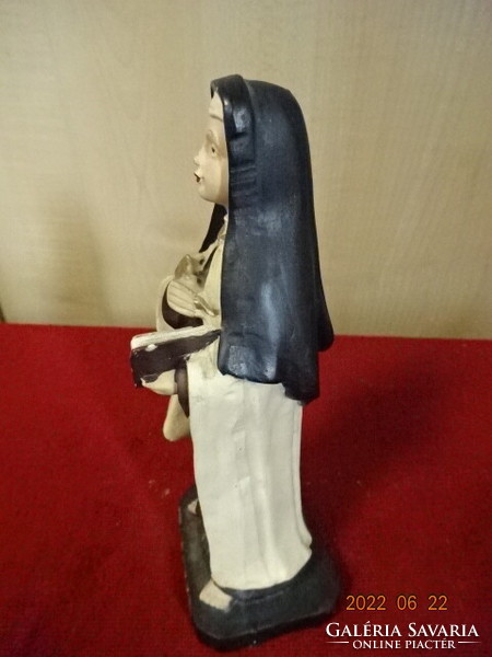 Hand-painted Saint Teresa figure, height 18 cm. He has! Jókai.