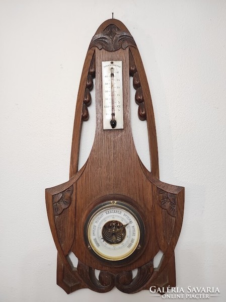 Antique Art Nouveau Art Nouveau wall thermometer barometer operating 650 5496