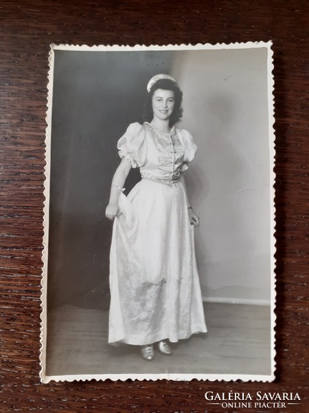 Régi női fotó 1948 vintage fénykép hölgy