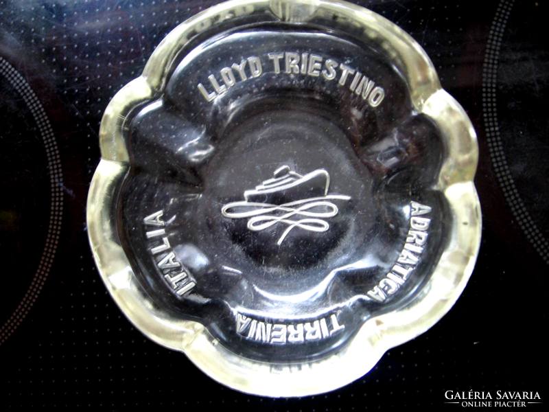 Antique museum lloyd triestino adriatica tirrenia italia crystal ashtray