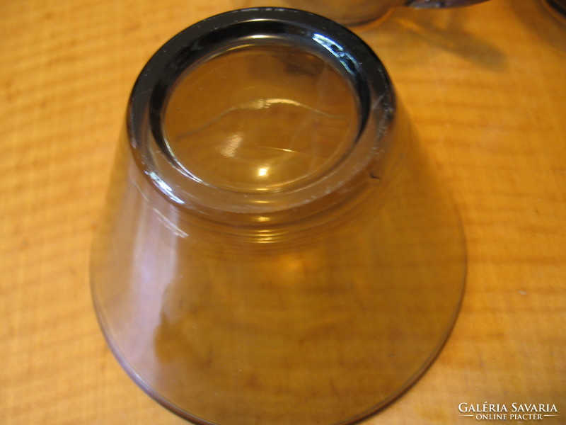 Smoke-colored glass bowl for sugar, jam and sauce