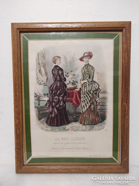 Antique Biedermeier print image wall decoration dress fashion frame 183. 5520