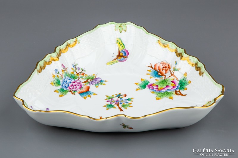 Herend Victoria Patterned Triangle Bowl # mc0991