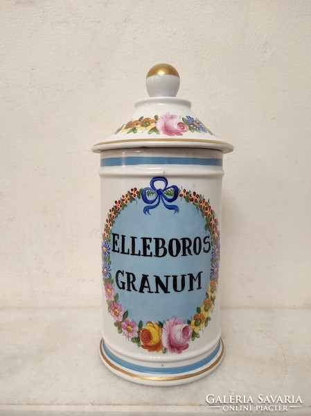 Antique pharmacy jar painted with white porcelain inscription medicine pharmacy medical device 601 5503