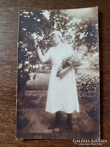 Régi női fotó vintage Simonyi Lajos fényképész Szeged fénykép hölgy