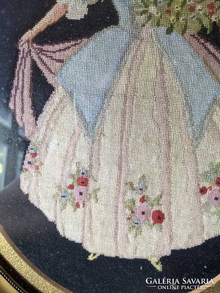 Antique needle tapestry image