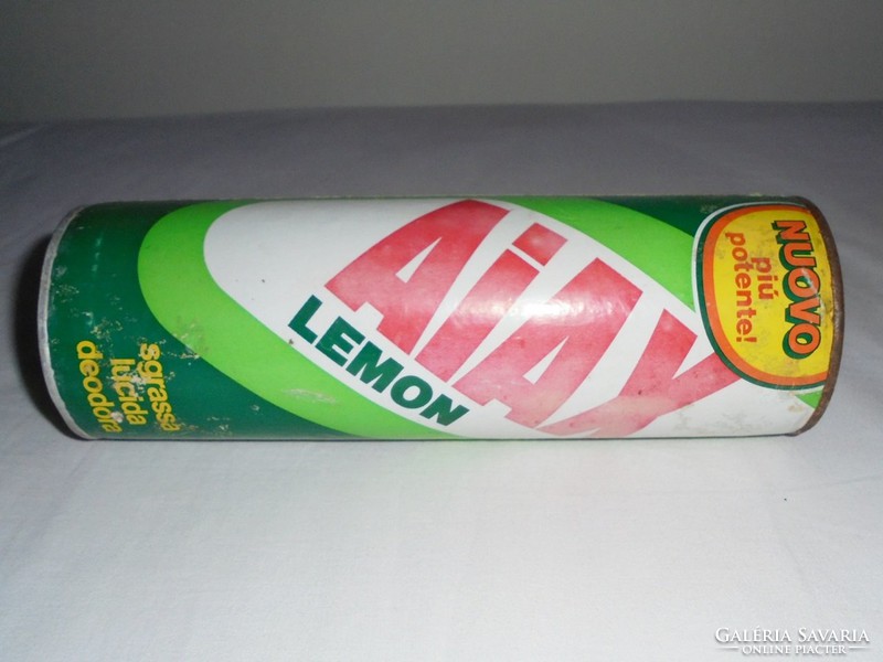 Retro háztartási súrolószer, tisztítószer doboz - AJAX Lemon - 1980-as évekből