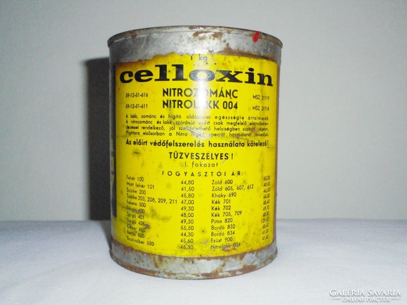 Retro festékes doboz - Celloxin Nitrozománc nitrolakk - Budalakk gyártó - 1960-1970-es évekből