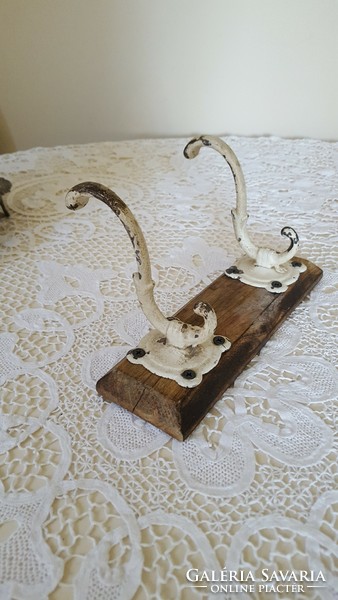 Vintage fa/fém,kettes fogas