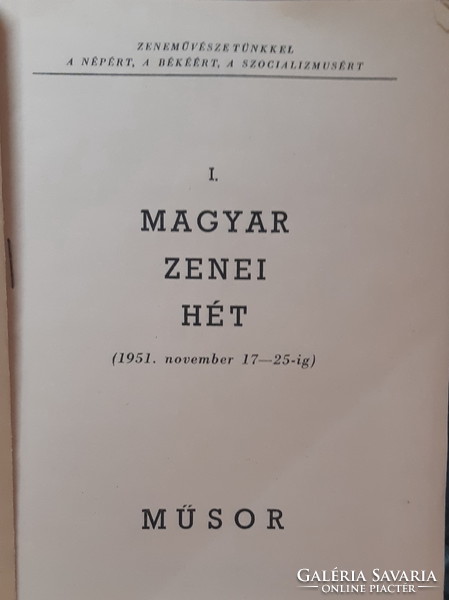 Hungarian Music Week November 17-25, 1951