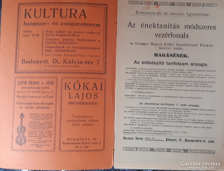 A ZENE - TUDOMÁNYOS ÉS MŰVÉSZETI FOLYÓIRAT ÜNNEPI SZÁM  1925