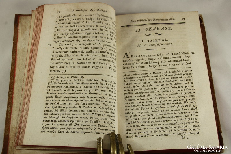1795 Pest Szathhmári Domonkos könyve barokk félbőr kötésben