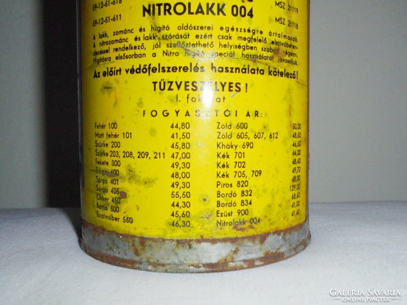 Retro festékes doboz - Celloxin Nitrozománc nitrolakk - Budalakk gyártó - 1960-1970-es évekből