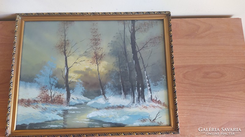 (K) atmospheric painting 34x27 cm, marked and signed