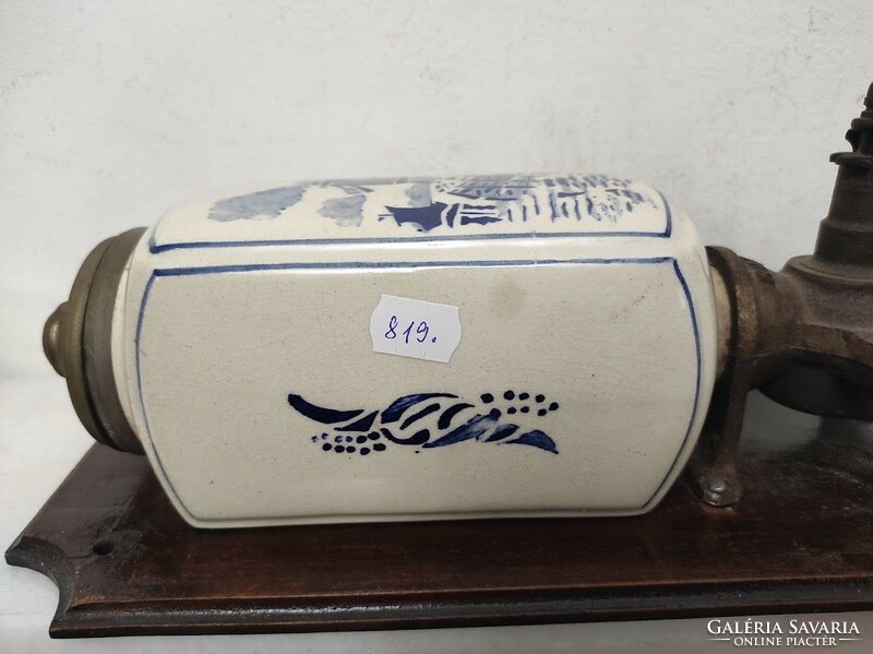 Antik kávédaráló falra szerelhető porcelán kávé daráló malom motívum 819 5572