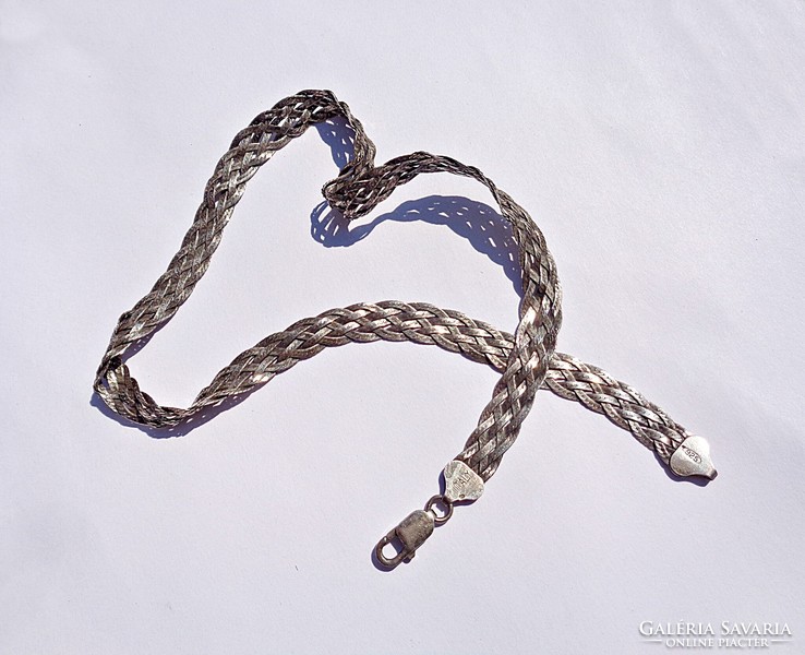 45,2 cm. hosszú, 9 mm. széles 925-ös ezüst nyaklánc