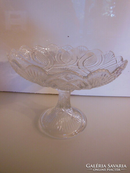 Seller - old - 23 x 18 cm - glass - fruit - cookie holder - Austrian - beautiful - flawless