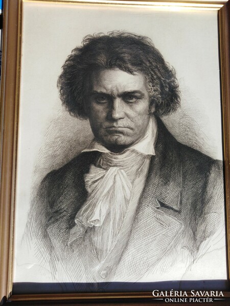 Beethoven - etching, coal, portrait
