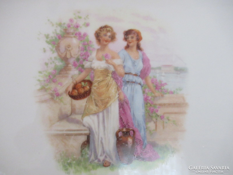 Scenic Victorian porcelain tray