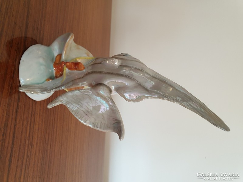 Old drasche porcelain sea fish with shells