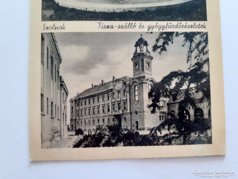 Régi képeslap Tisza szálló Gyógyfürdő fotó levelezőlap