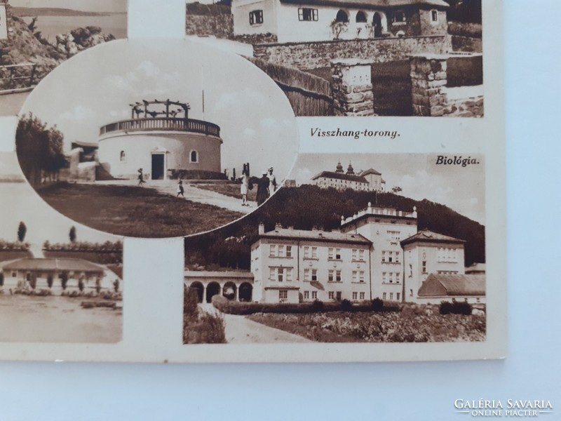 Old postcard 1942 Tihany Ethnographic Museum Echo Tower Balaton photo postcard