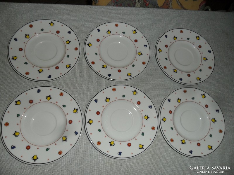 Retro flirt by r & b jug patterned small plates 6 pcs