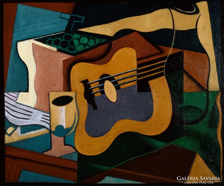 Juan gris - still life with guitar - reprint canvas reprint