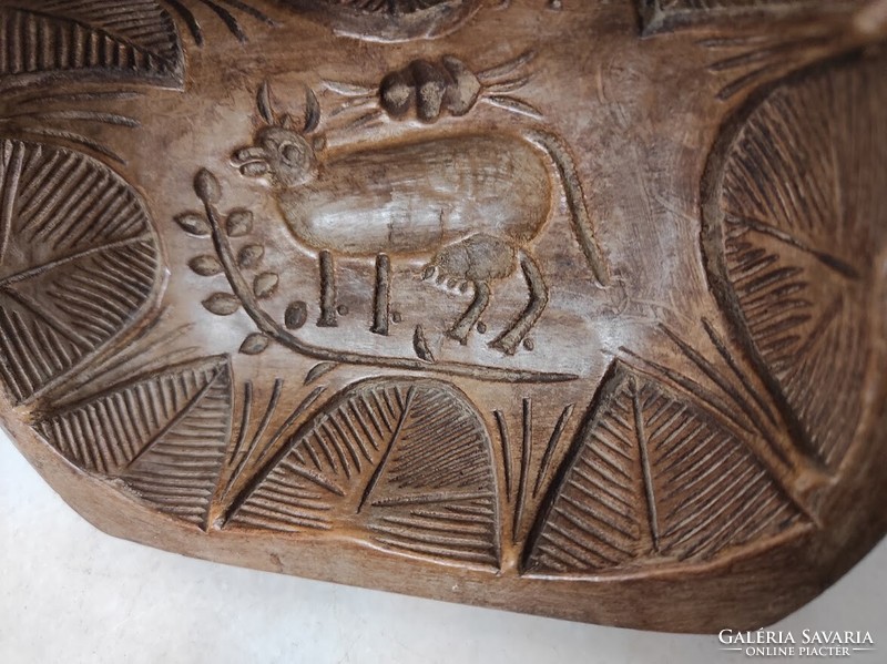 Antik konyhai eszköz vaj készítő forma tehén motívum 608 5682
