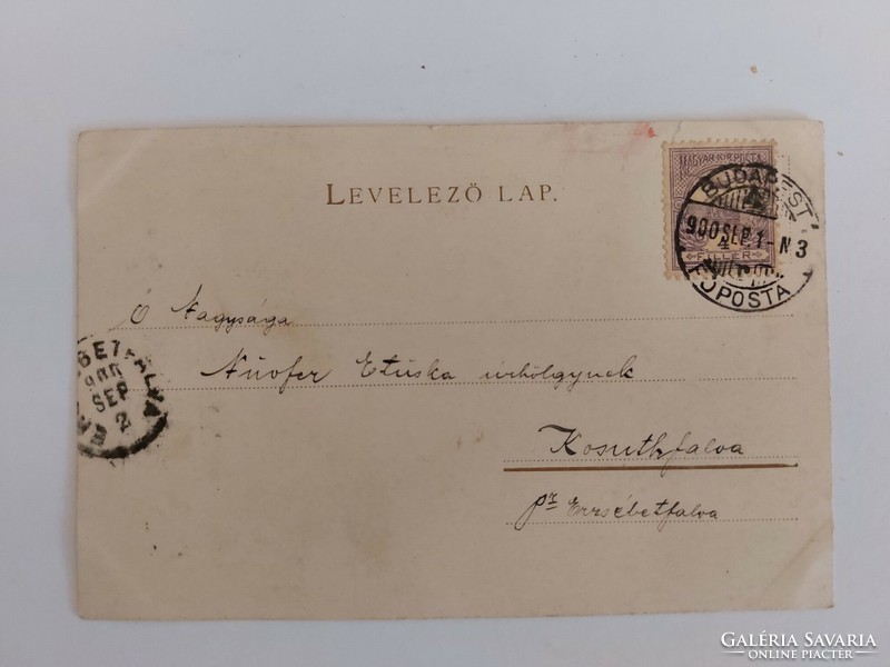 Régi képeslap művészeti 1900 levelezőlap szerelmespár