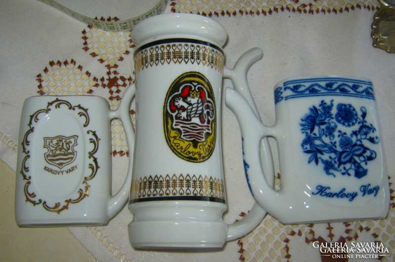 3 db Karlovy Vary csőrős ivó pohár  kúra pohár