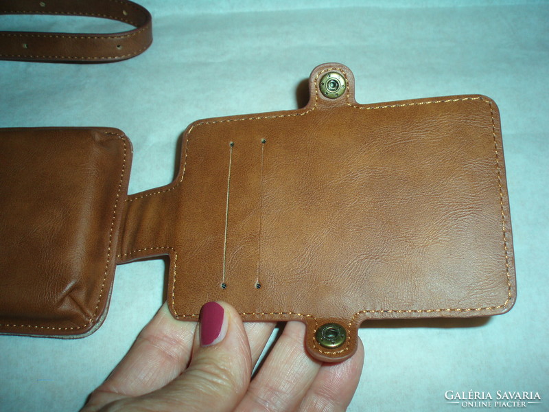 Vintage  bőr telefon és kártya tartó táska