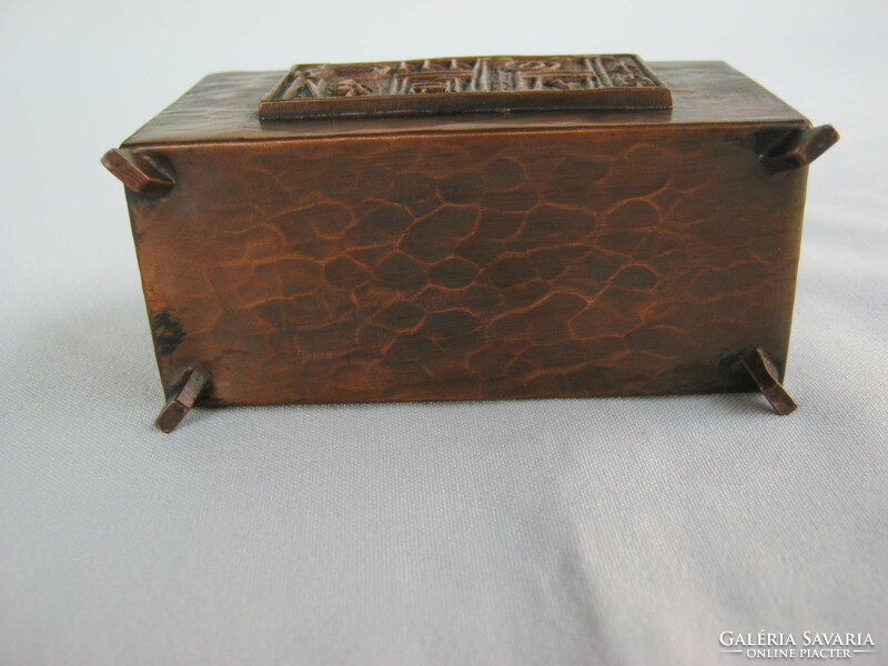 Retro ...   iparművészeti bronz cigaretta kínáló asztali cigarettatartó
