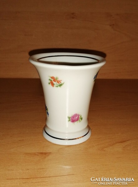 Régi Unterweissbach virágmintás porcelán váza 7,5 cm (19/d)